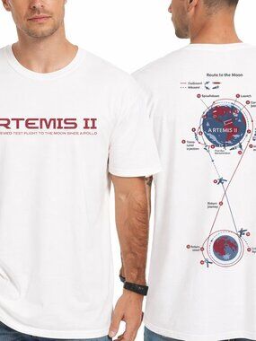 Artemis II Mission T-shirt, Moon Mission Map Shirt, Back to the Moon T-Shirt,261